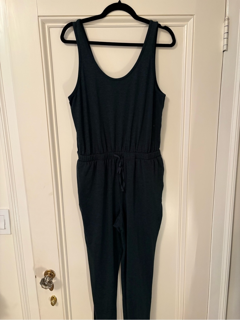 girlfriend collective green scoop jumpsuit